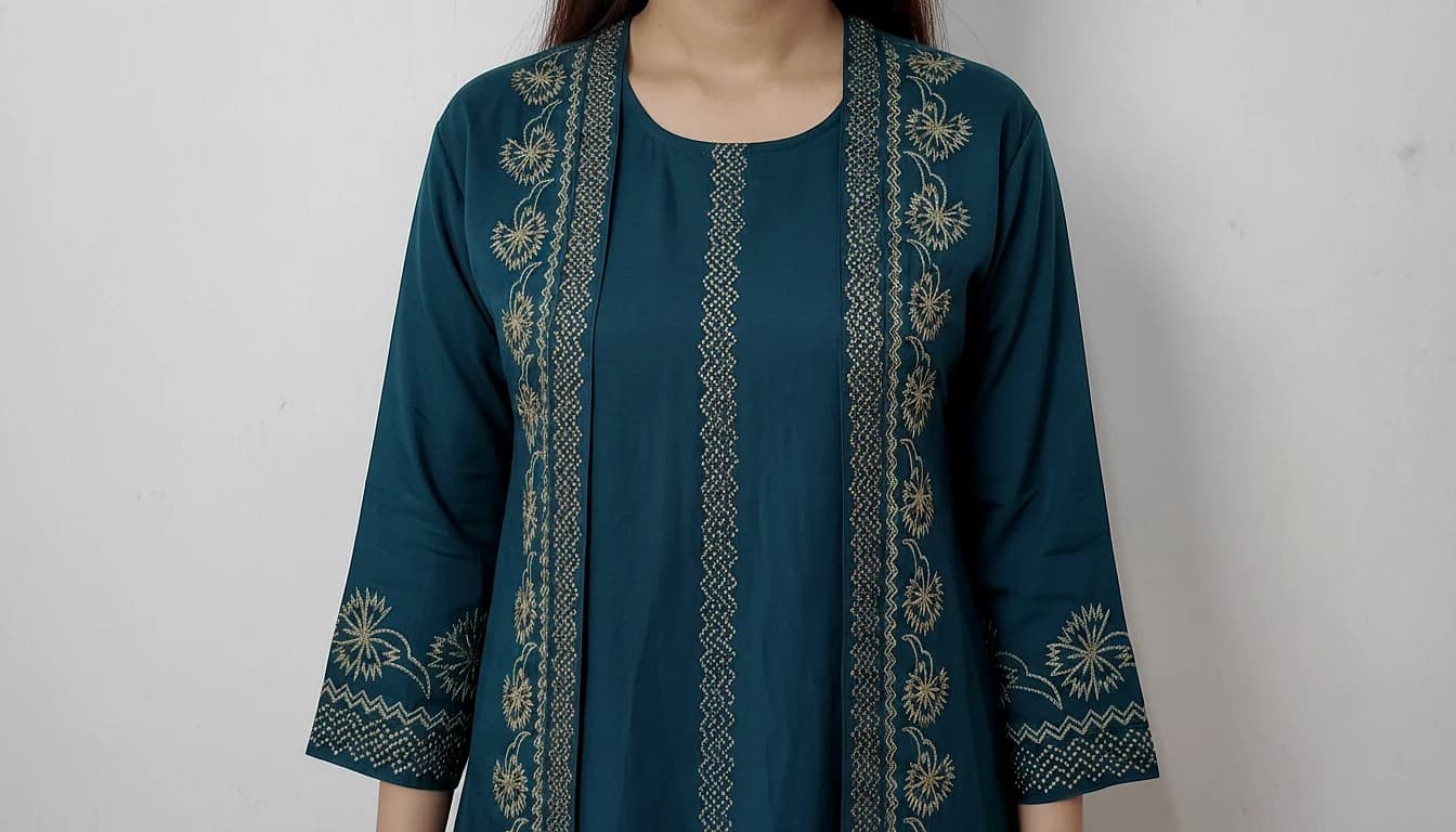 Exclusive Royal Peacock Blue Party Borka – গোরজিয়াস ডিজাইন ও পারফেক্ট লুক । B1003 3