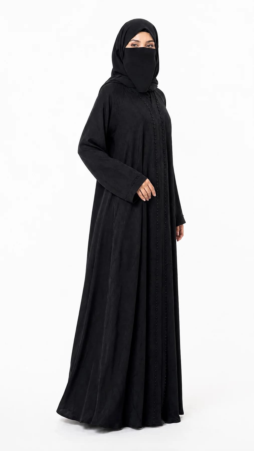 Premium Modest Wear Printed Burqa with Matching Orna | Elegant Flared Abaya