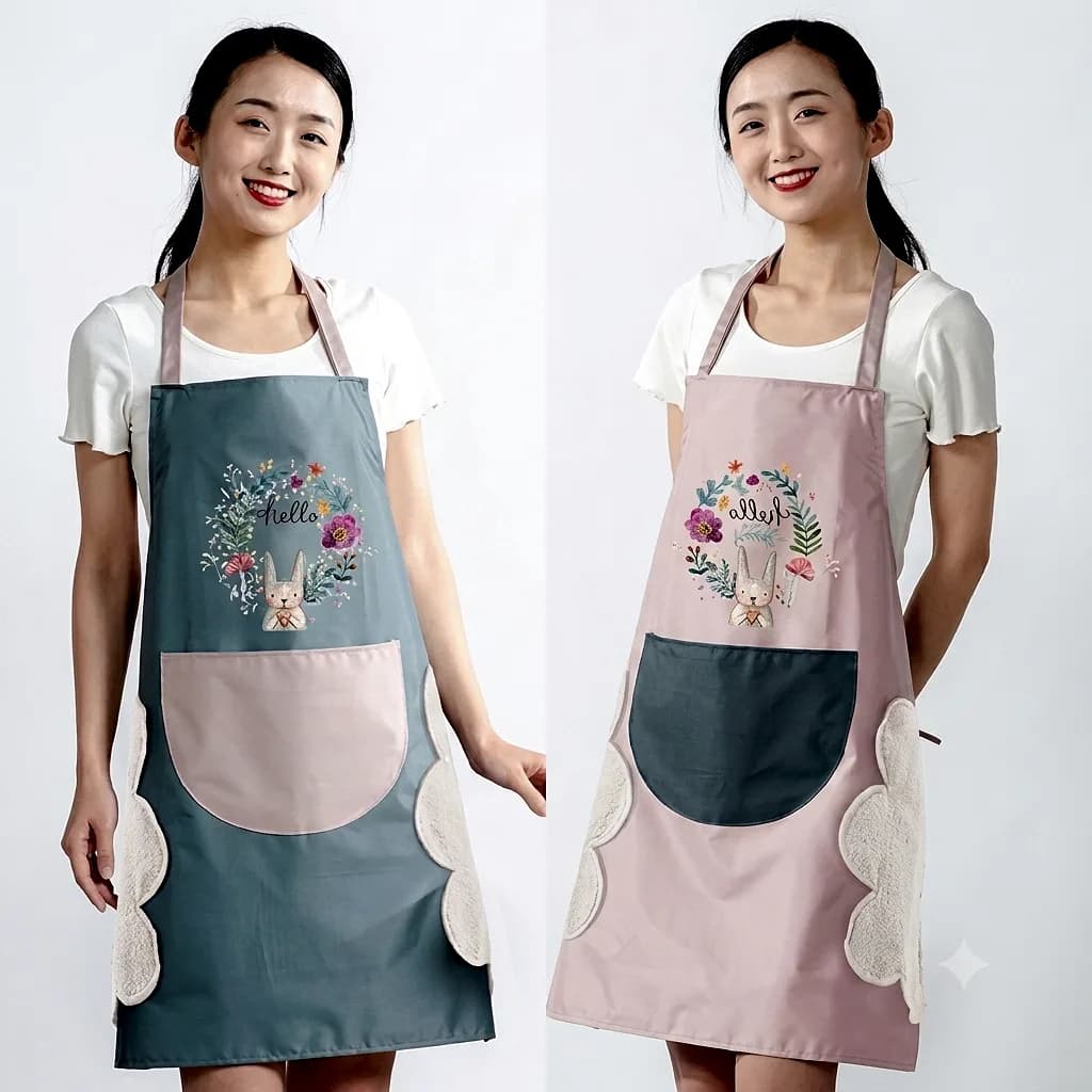 Waterproof Kitchen Apron with Pocket – ওয়াটারপ্রুফ কিচেন এপ্রন উইথ পকেট