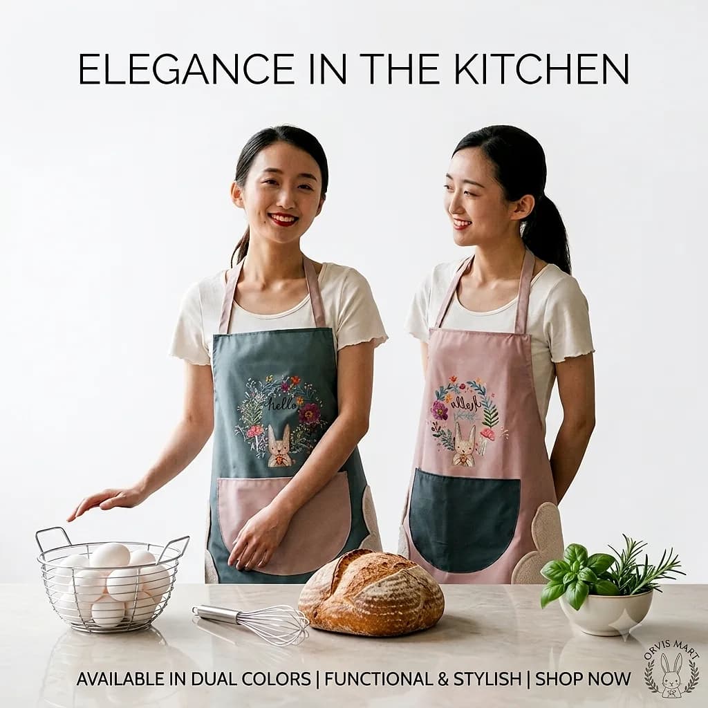 Waterproof Kitchen Apron with Pocket – ওয়াটারপ্রুফ কিচেন এপ্রন উইথ পকেট 3
